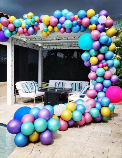 Multiple color balloon arch design by YourStyle2Be in Broward County